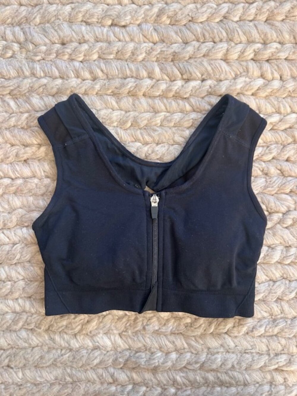 AlignMed Zipper Posture Sports Bra for Women, Size XS